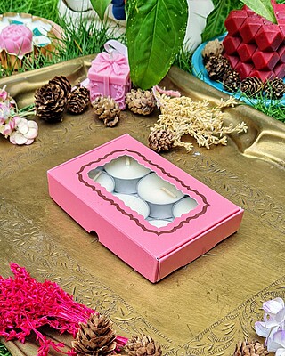 6 Tealights Dark Pink (Foil Print)