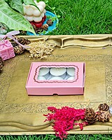 6 Tealights Light Pink (Foil Print)