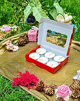 6 Tealights Red (Foil Print)