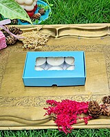 6 Tealights Blue (Simple)