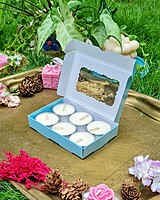 6 Tealights Blue (Simple)