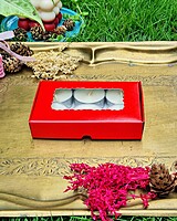 6 Tealights Red (Simple)