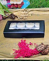8 Tealights Black (Simple)