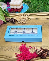 8 Tealights Blue (Foil)