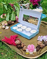 8 Tealights Blue (Simple)