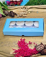 8 Tealights Blue (Simple)