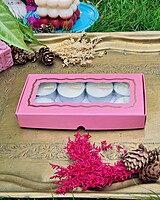 8 Tealights Dark Pink (Foil)