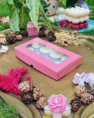 8 Tealights Dark Pink (Simple)