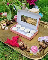 8 Tealights Light Pink (Foil)