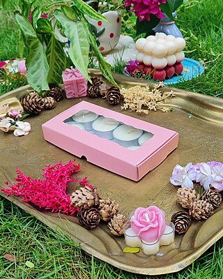 8 Tealights Light Pink (Simple)