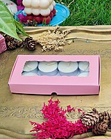8 Tealights Light Pink (Simple)