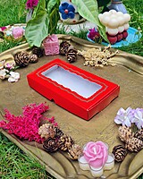8 Tealights Red (Foil)