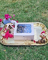 4 Pc Brownie Box with Window - Beige Foil 320 GSM 4 Pc Brownie Box with Window - Beige Foil 320 GSM